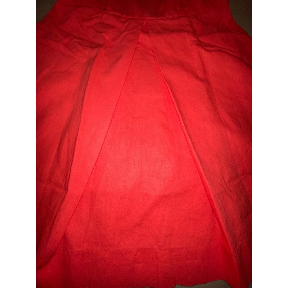 Gap Sleeveless ALine Dress Rose Bush Red Cotton Blend Size 02 - Picture 11 of 12